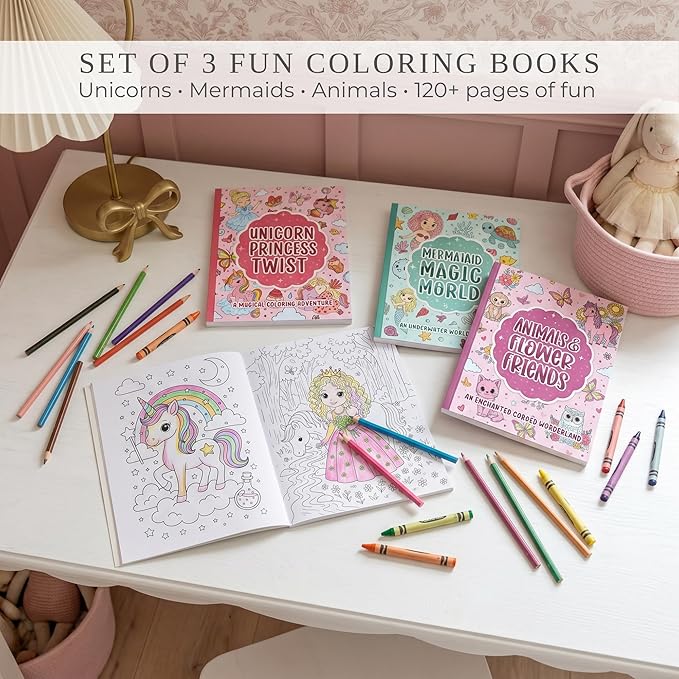 ZICOTO Fun Coloring Books for Kids Set of 3 - Image 2