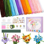 800 PCS Pipe Cleaners Craft, Pipe Cleaners Flowers Kit by Uniartfy