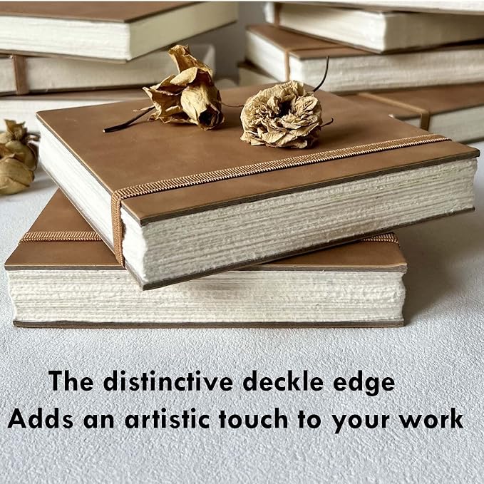 tumuarta Deckle Edge Paper Sketchbook, 92 LB, 150 GSM, 80 Sheets Mixed Media - Image 7