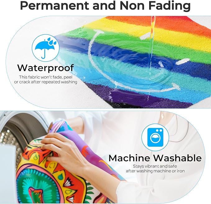 Nicpro 18 Colors Fabric Paint, Permanent Soft Fabric Paint Set - Image 4