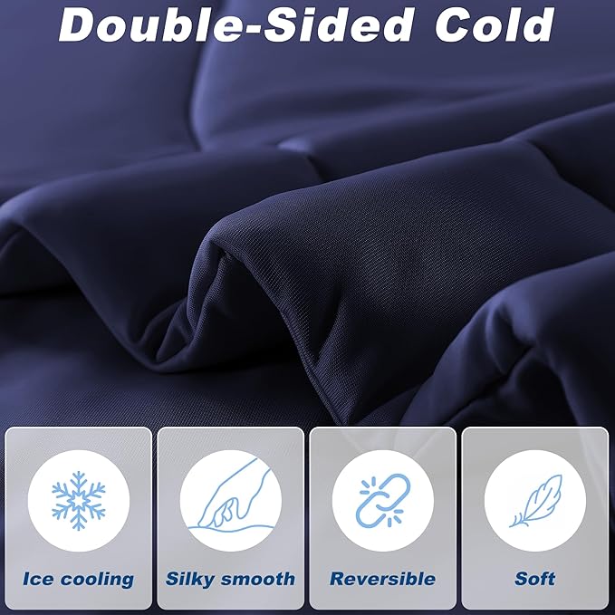 Cooling Comforter Twin Size, Double-Sided Cold Tech Fabric Quilted Bed - Image 3