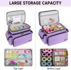 LEFOR·Z Large Sewing Supplies Organizer, Double-Layer Sewing Accessories - Image 3