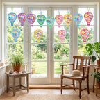 Renbuzhu 48PCS Back to School Crafts: Paper Hot Air Balloon Suncatchers DIY Kits - Image 2