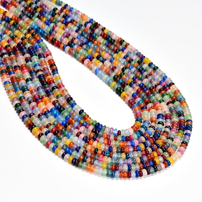ICAI Beads Natural 2x4mm Rondelle Beads, Abacus Disk Stone Spacer Beads – Loose by CAI+YI+MING