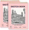 9" x 12" Sketch Book, Acid Free Artist Drawing Book Paper, Art Supplies by Hapikalor