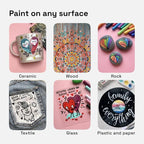 ARTISTRO 12 Regular Paint Pens for Glass Marking, Rock Painting, Scrapbooking - Image 4