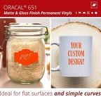 ORACAL 651 Matte Orange Vinyl Durable Roll Easy to Weed Permanent Adhesive - Image 2