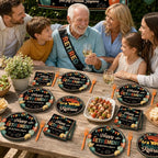 Qyeahkj 100 Pcs Retirement Party Plates and Napkins Set Happy Retired Birthday - Image 7