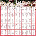 50PCS Flower Stencils for Painting, Small Botanical Stencils for Crafts Reusable by Felixcraft-DIYDreamscape