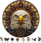 Reouinty Wooden Puzzle for Adults 300 Pieces, Bald Eagle Jigsaw Puzzles for by Reouintywoodenpuzzle