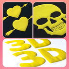 VinylRus Yellow Puff Vinyl Heat Transfer -12” x 6ft Puffy 3D Iron on Vinyl - Image 2