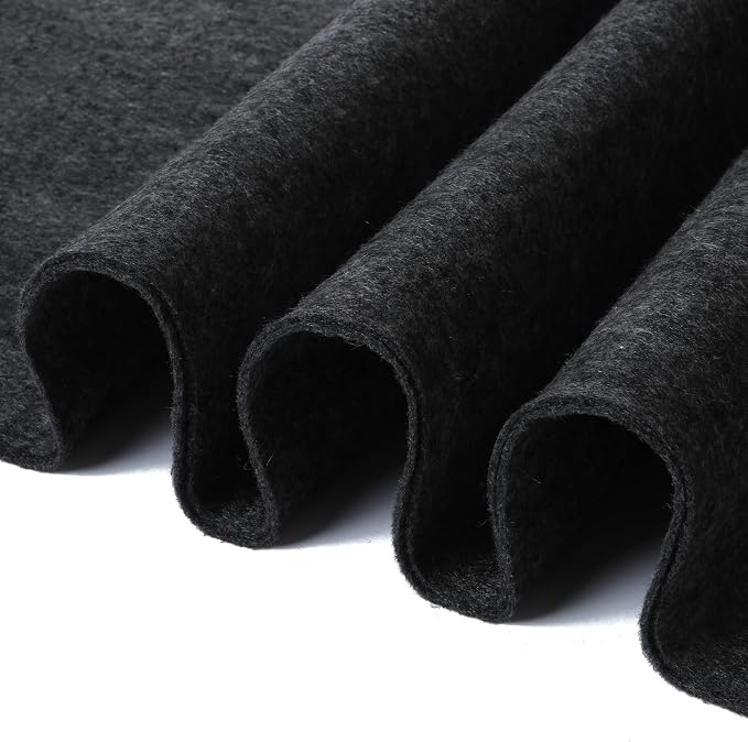 HaoFeijh Grey Felt Fabric 72 * 36 Inch Wide 1.6mm, Fabric Sheets Soft Woven by HaoFeiJH