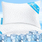Cooling Pillows Queen Size Set of 2 Shredded Memory Foam Pillows by SUPAMODERN