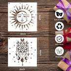AFRITEE Moon Stencils for Painting on Wood - Image 2