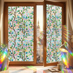 Foliage Pattern Decorative Window Film Privacy, Faux Stained Glass Window Cling - Image 8