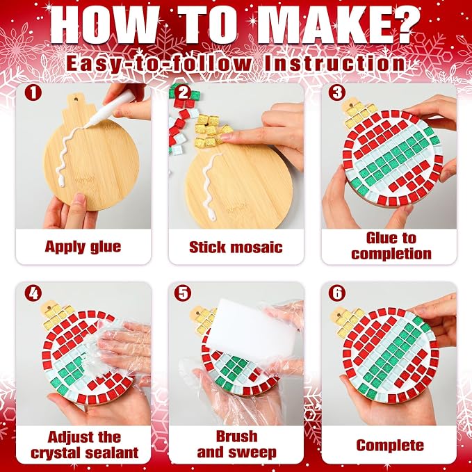 Qinyoung 6 Sets Christmas in July DIY Mosaic Tiles - Image 5