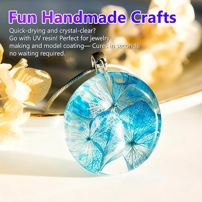 KISREL UV Resin Jewelry Making Kit - 100g Crystal Clear UV Resin and Jewelry - Image 3