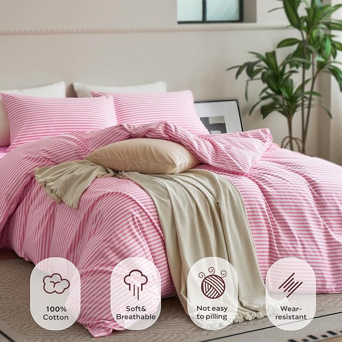JELLYMONI King Duvet Cover Set, Cotton Duvet Cover 2 Pieces - Image 2