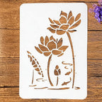 TIAMECH A4 Reusable Lotus Flower Stencil by TIAMECH