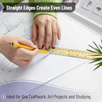 Mr. Pen- Metal Straight Edge Ruler, 2 Pack, Imperial & Metric Measurements - Image 4
