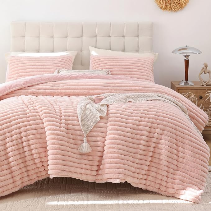 Smoofy Fluffy Full Size Comforter Sets 3 Pieces by SMOOFY