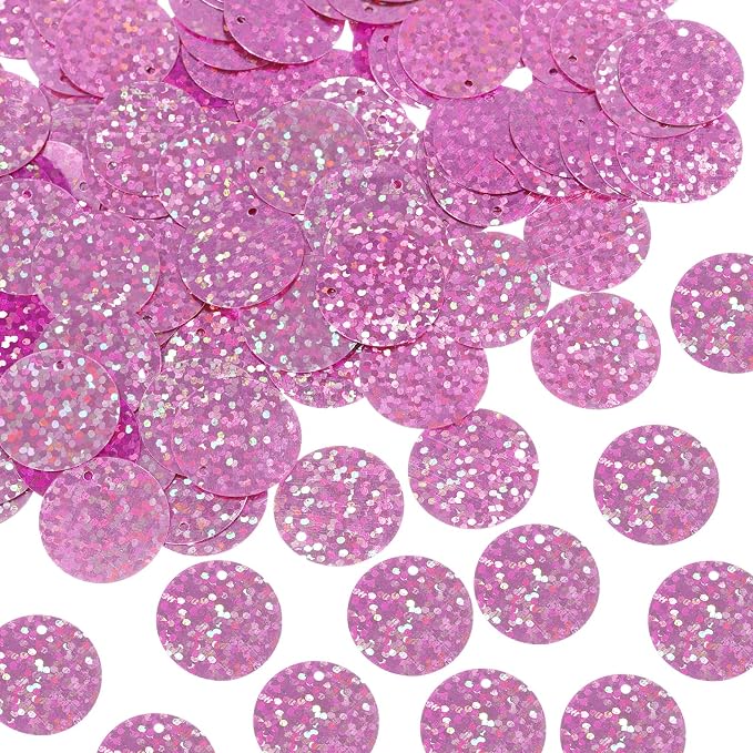 MECCANIXITY 700 Pcs Flat Round Sequins 15mm/0.6 Inch Loose Paillettes Craft by MECCANIXITY