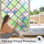 Window Privacy Film, Static Cling Stained Glass Window Film Decorative - Image 3