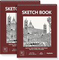 9" x 12" Sketch Book, Acid Free Artist Drawing Book Paper, Art Supplies by Hapikalor