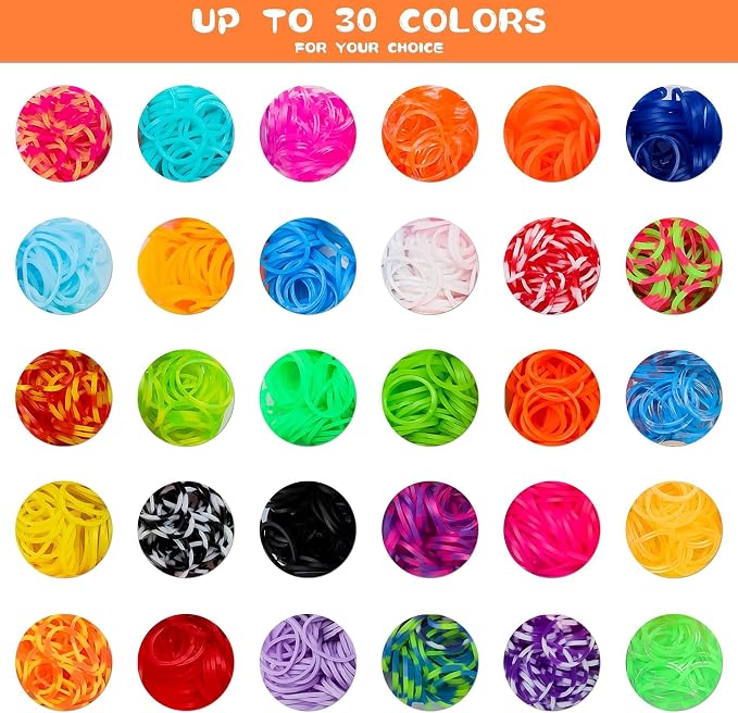 3000+ Rubber Band Bracelet Kit, Colorful Loom Bracelet Making Kit - Image 2
