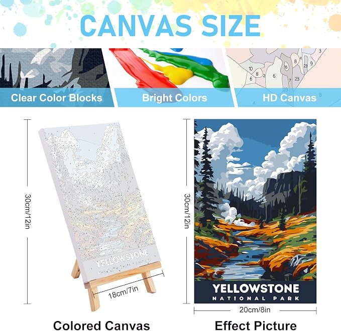 4 Pack Framed Paint by Numbers Kit - Image 3