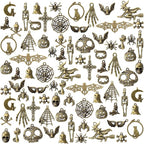 Hicarer 80 Pieces Antique Silver Pendants Charms Pendants Gothic Jewelry Making by Hicarer