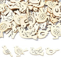 200 Pcs Unfinished Wooden Bird Cutouts Wood Animals Shapes Blank Wood Slices by URURLIFEHALL
