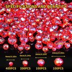 800Pcs 4/6/8/10mm Crystal Glass Beads - Image 2