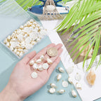 PandaHall 80Pcs Pearl Pendant Connectors, 8 Style Irregular Pearl Bead Links - Image 2