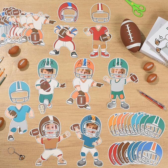 OBUSATT 60 Pcs Football Theme Cutouts Rugby Bulletin Board Decorations Sports - Image 4