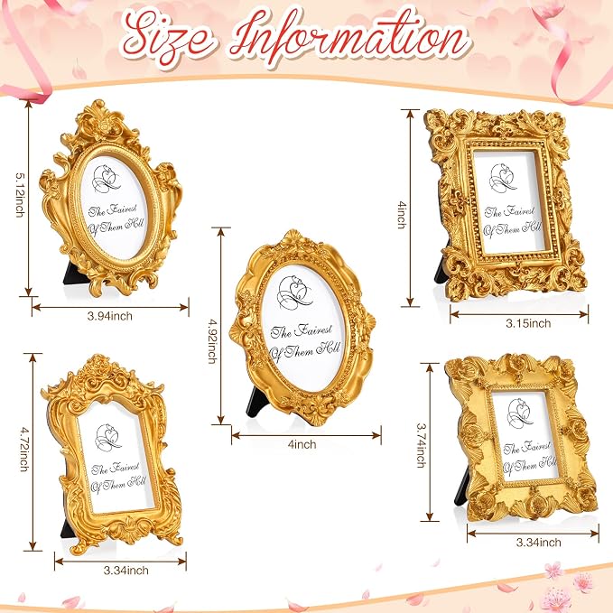 Maitys 5 Pcs Mini Picture Vintage Frames - Image 3