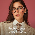 Gaoye Blue Light Blocking Glasses Women/Men, Fashion Cat Eye Fake Eyeglasses UV - Image 6