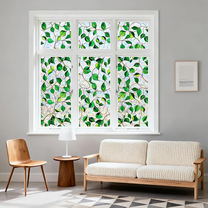 Kromapolis Window Privacy Film, Decorative Rainbow Stained Glass Window Clings - Image 2