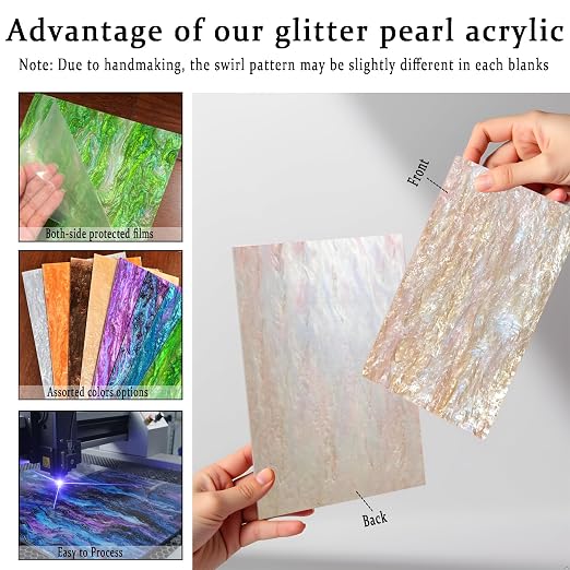 Pearl Glitter Cast Acrylic Sheet 1/8 Inch - Image 3