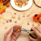 SANNIX 90 Pcs Pumpkin Charms for Jewelry Making, Thanksgiving Fall Pumpkin - Image 5