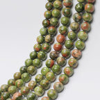 MJDCB Natural Stone Beads Unakite Round Loose Spacer Beads 15'' 4m 6m 8m 10mm - Image 7