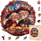 Romantic Grandma Grandpa Love Senior Couple Puzzles Adults Gifts by Jollitot