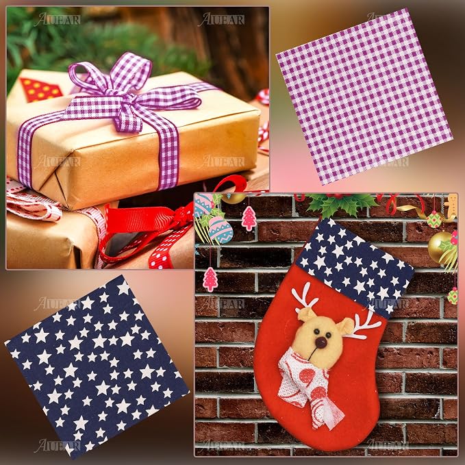 AUEAR, 35 Pack Cotton Print Fabric Bundle Squares 10"x10" Quilting Sewing - Image 6
