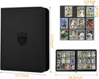 12 Pocket Ringless Side Loading Trading Card Binder, 720 Cards PU Fixed Page - Image 2