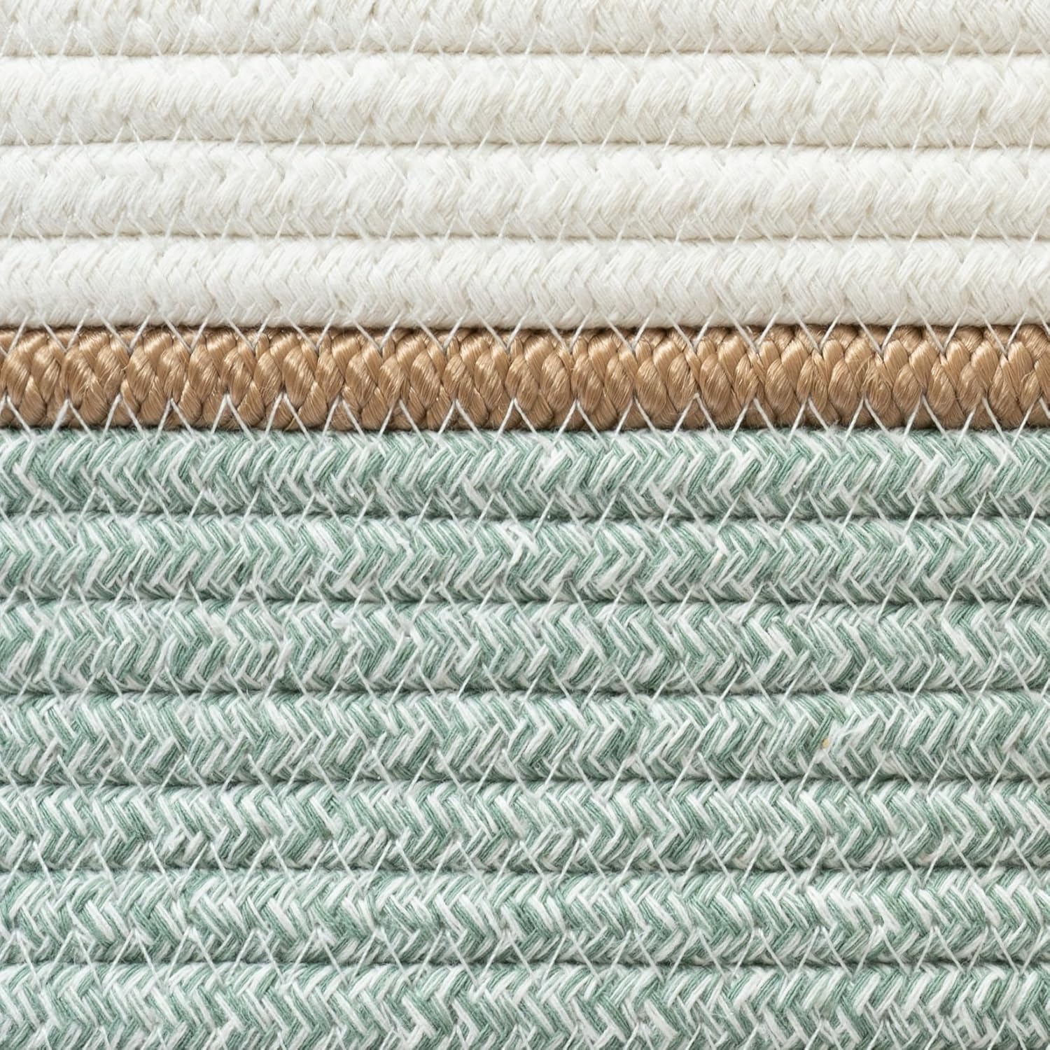 LA JOLIE MUSE Woven Basket Rope Storage Baskets - Tall Cotton Basket, Laundry Basket for Blanket, Kids Toy, Nursery Clothes Hamper Basket, Ivy Green, 72 Liter