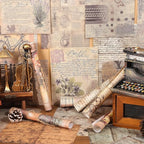 icceemee 160 Sheets of Retro Manuscript Scrapbook Paper, journaling Scrapbook - Image 2