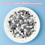 ASTARON 50g Mix Flatback Rhinestones Half Pearls - Image 3