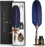 VANGOAL Vintage Carving Feather Pen Set, Glittering Quill Set Antique by VANGOAL