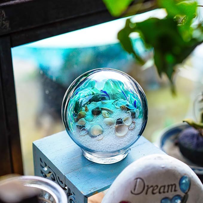 QFkris 4'' Sea Globe Hand Blown Art Glass Decor - Image 6