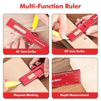 3PCS Woodworking Ruler Set, Precision Measuring Tool - Image 6